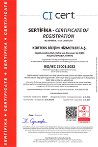 ISO/IEC 27001:2022 Bilgi Güvenliği Yönetim Sistemi Belgesi
